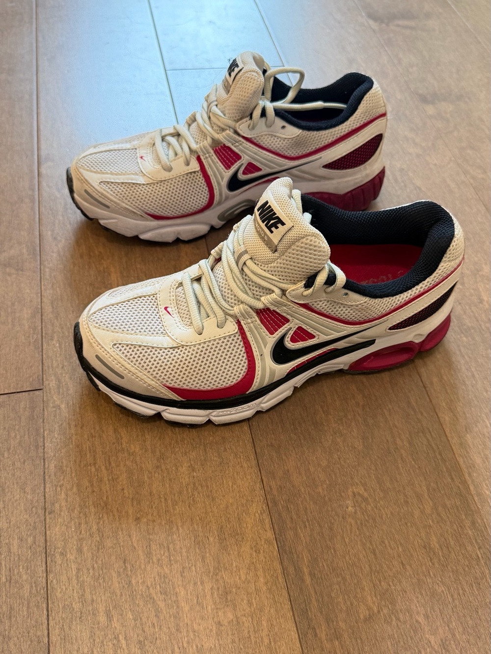 Nike Kids White and Pink Athletic Sneakers